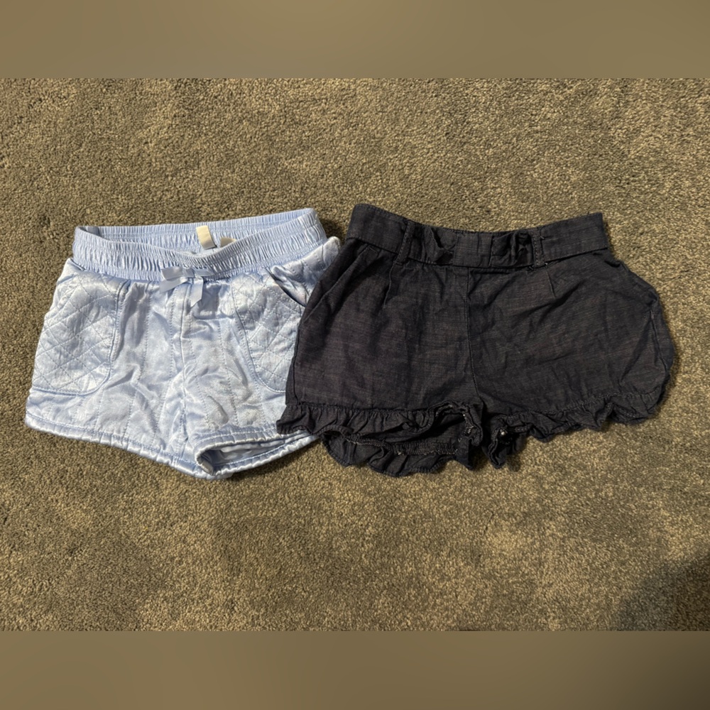 Janie & Jack Short Set - Denim and Light Blue